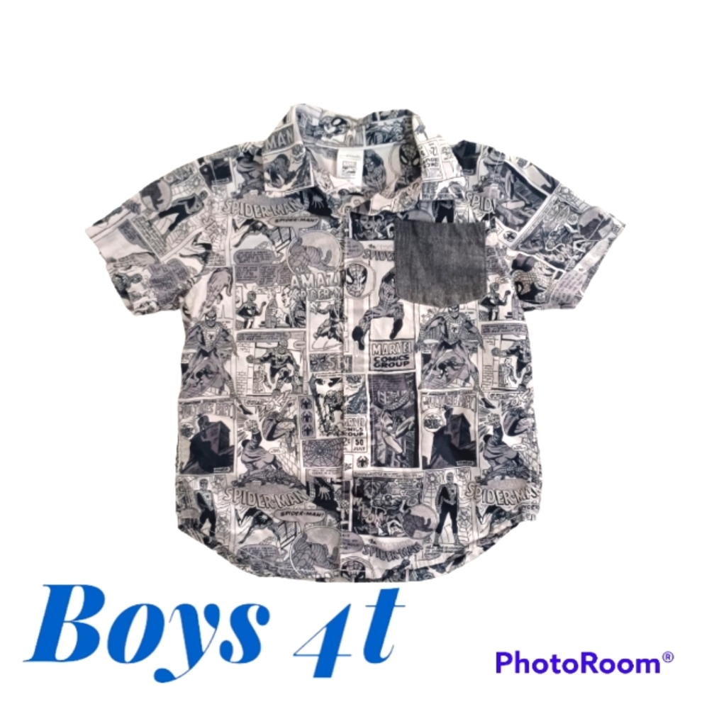 4T Marvel Button-Up shirt